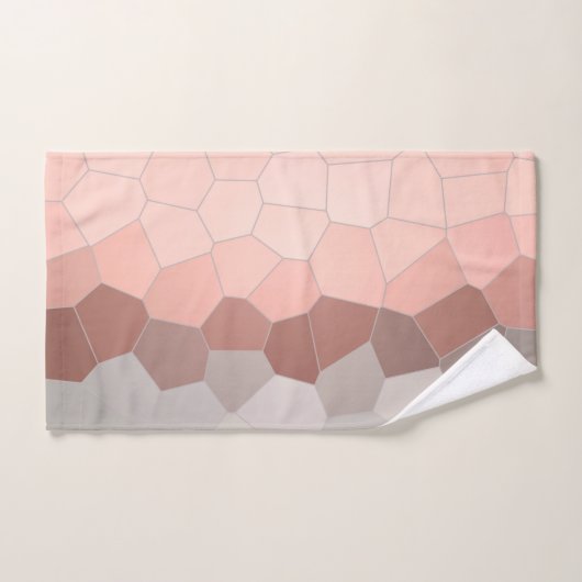 Minimalisme Art Abstrait Pastel Gris Cellules (Serviette à main)