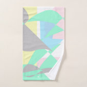 Minimalisme Art Abstrait Pastel Gris Turquoise Ros (Serviette à main)