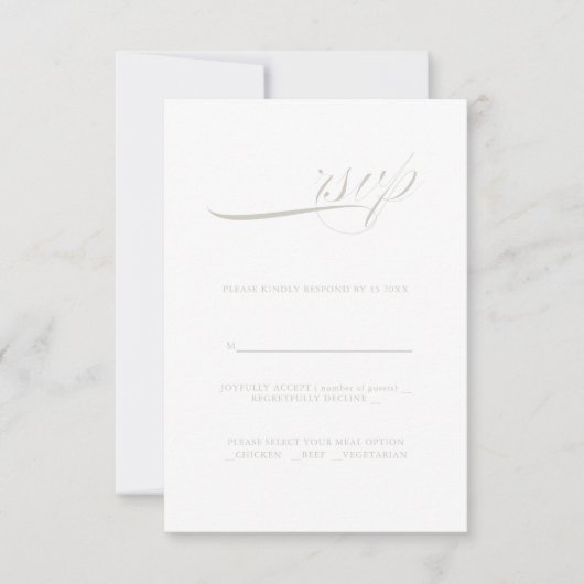 Minimalisme de calligraphie moderne RSVP (Devant)