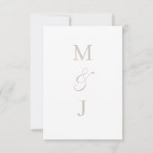 Minimalisme de calligraphie moderne RSVP (Dos)
