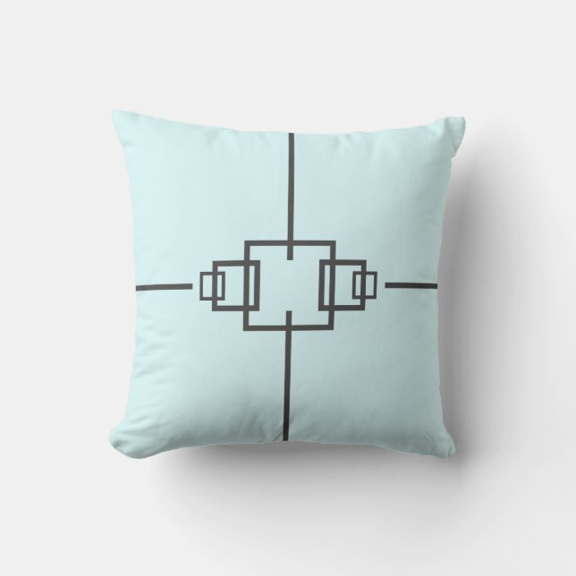 Minimalisme Élégant Coussin à Carrés (Recto)