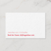 Minimalisme en carte de visite rouge (Devant)