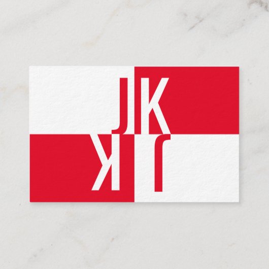 Minimalisme en carte de visite rouge (Dos)