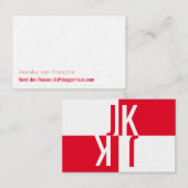 Minimalisme en carte de visite rouge (Devant / Derrière)