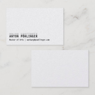 Minimalisme en carte de visite twist noir et blanc