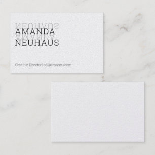 Minimalisme en carte de visite twist noir et blanc