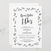 Minimalisme Floral Mariage Dîner Invitations (Devant / Derrière)