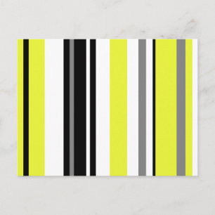 Minimalisme gele zwarte strepen briefkaart