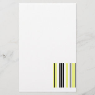 Minimalisme Gele Zwarte Strepen Briefpapier