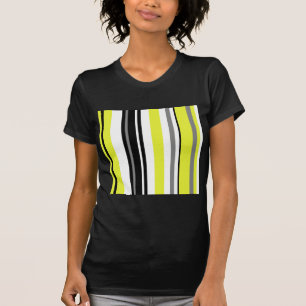Minimalisme Gele Zwarte Strepen T-shirt