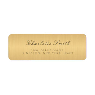 Minimalisme Golden Foil Retourner les étiquettes d