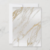 Minimalisme Goud Wit Grijs Marmer Zilver Metaal Kaart (Achterkant)