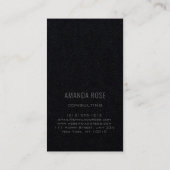 Minimalisme grijs zwart-grijs professioneel advies visitekaartje (Achterkant)
