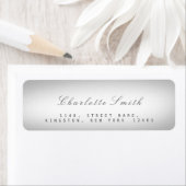 Minimalisme grijze schaduwomloopadreslabels etiket (Insitu)