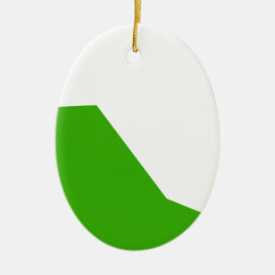 Minimalisme groen wit keramisch ornament