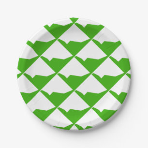 Minimalisme groen wit papieren bordje