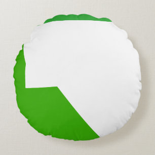 Minimalisme groen wit rond kussen