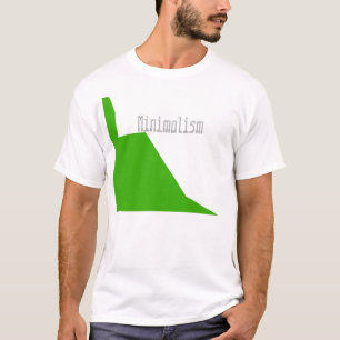 Minimalisme groen wit t-shirt