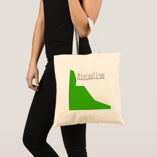 Minimalisme groen wit tote bag (Voorkant (product))