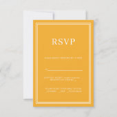 Minimalisme jaune moderne RSVP (Devant)