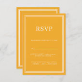 Minimalisme jaune moderne RSVP (Devant / Derrière)