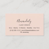 Minimalisme legant Script Makeup Artist Blush Visitekaartje (Achterkant)