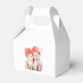 Minimalisme met een Katten Bruiloft Bedankdoosjes (Achterkant)