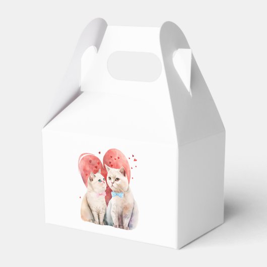 Minimalisme met een Katten Bruiloft Bedankdoosjes (Achterkant)