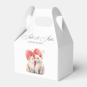 Minimalisme met een kattenbruiloft bedankdoosjes (Voorkant Zijde)