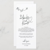 Minimalisme moderne Cadre Carte de remerciements (Devant / Derrière)