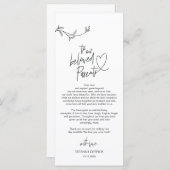 minimalisme moderne Cadre Carte de remerciements (Devant / Derrière)