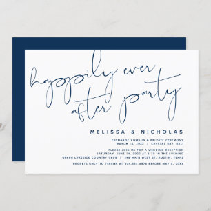 Minimalisme Navy Blue, weddenschap-epoepering Kaart