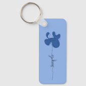 Minimalisme Porte-clés Fleur Simple (Recto)