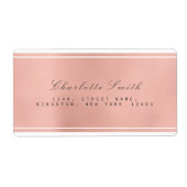 Minimalisme Roze Rose Gold Shipping Adresetiketten Etiket (Voorkant)