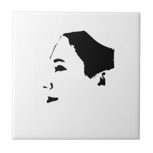 Minimalisme Schets Tekening Vrouw Vrouw Meisje Tegeltje