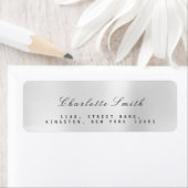 Minimalisme Silver Grey Steel Return Address Label (Insitu)
