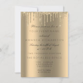 Minimalisme Sparkly Drift Gold Birthday Kaart (Voorkant)