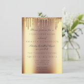 Minimalisme Sparkly Drift Gold Sepia Ombre Kaart (Staand voorkant)