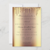 Minimalisme Sparkly Drift Gold Sepia Ombre Kaart (Voorkant)