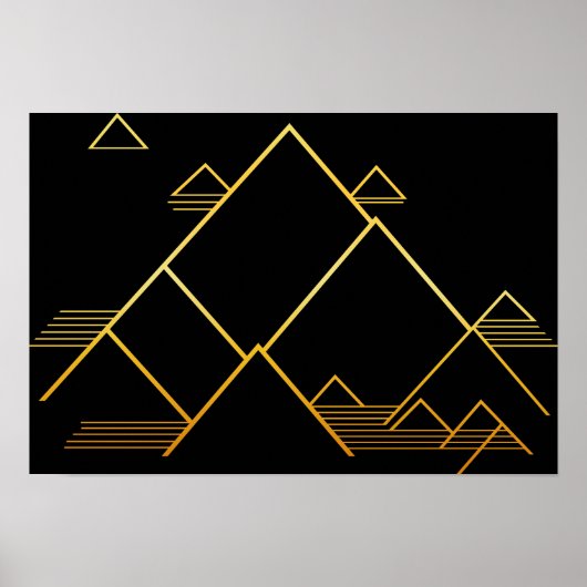 minimalisme van de bergtop poster (Voorkant)