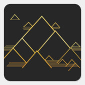 minimalisme van de bergtop vierkante sticker (Voorkant)