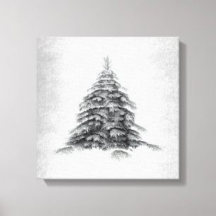 Minimalisme van winteronderdrukking Moderne kunst Canvas Afdruk