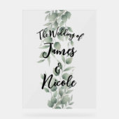 Minimalisme végétal pour un panneau de mariage mod (Recto)