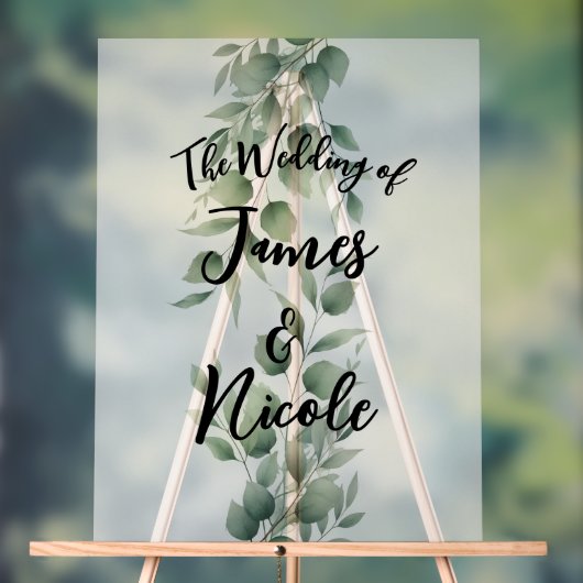 Minimalisme végétal pour un panneau de mariage mod (Neutre)