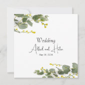 Minimalismo de flores de mimosa kaart (Voorkant)