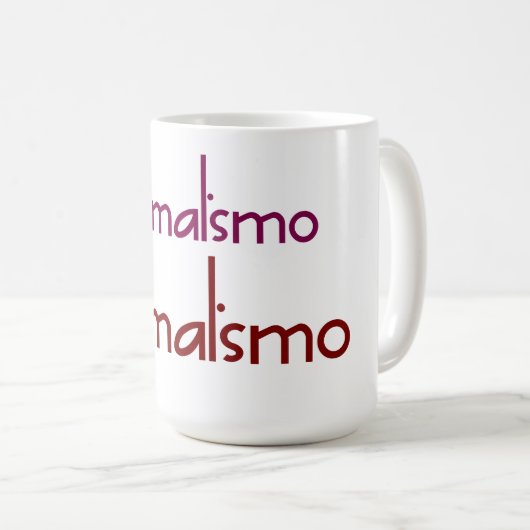 "Minimalismo Text Mug (Devant droit)