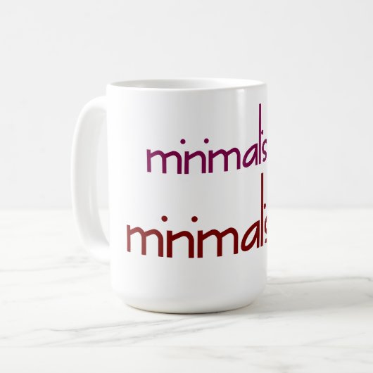 "Minimalismo Text Mug (Devant gauche)