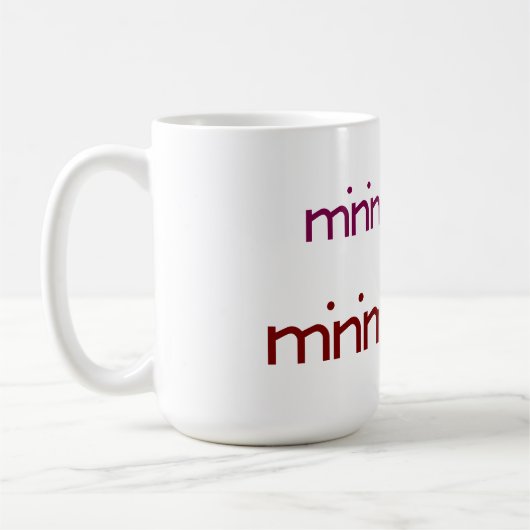 "Minimalismo Text Mug (Gauche)