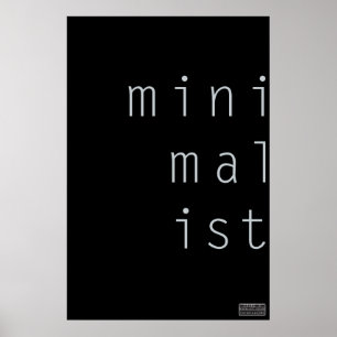 MiniMalIst 001 - Poster couleur Arrière - plan per