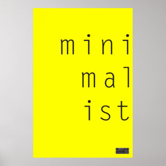 MiniMalIst 003 - Aangepast Poster achtergrondkleur